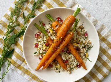 Bloemkoolrijst salade met granaatappel 4