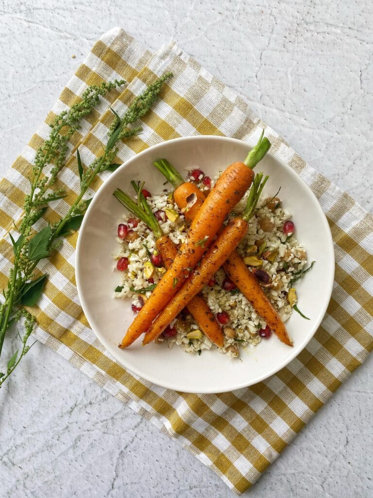 Bloemkoolrijst salade met granaatappel 3