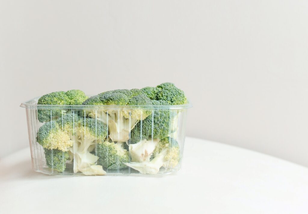 broccoli in plastic