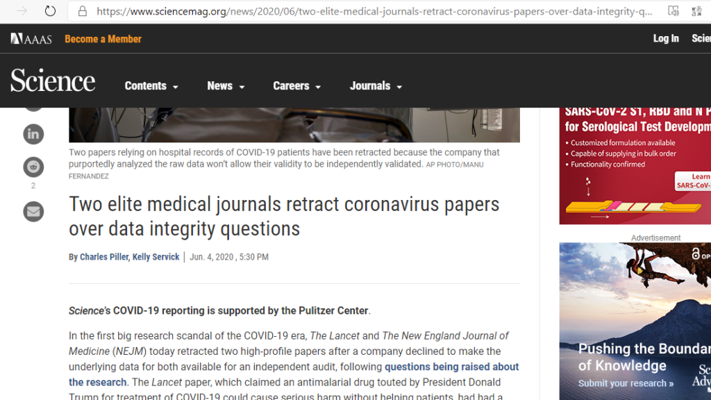 Twee coronastudies teruggetrokken 3