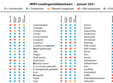 Voedingsmiddelenkaart voor € 0,70 te koop in webshop 11