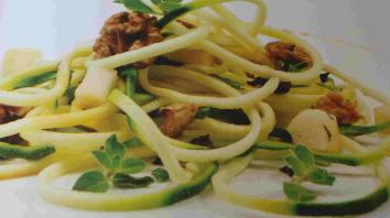 Courgettespaghetti met peer en walnoot 4