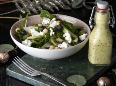 Groene salade met kiwidressing 4