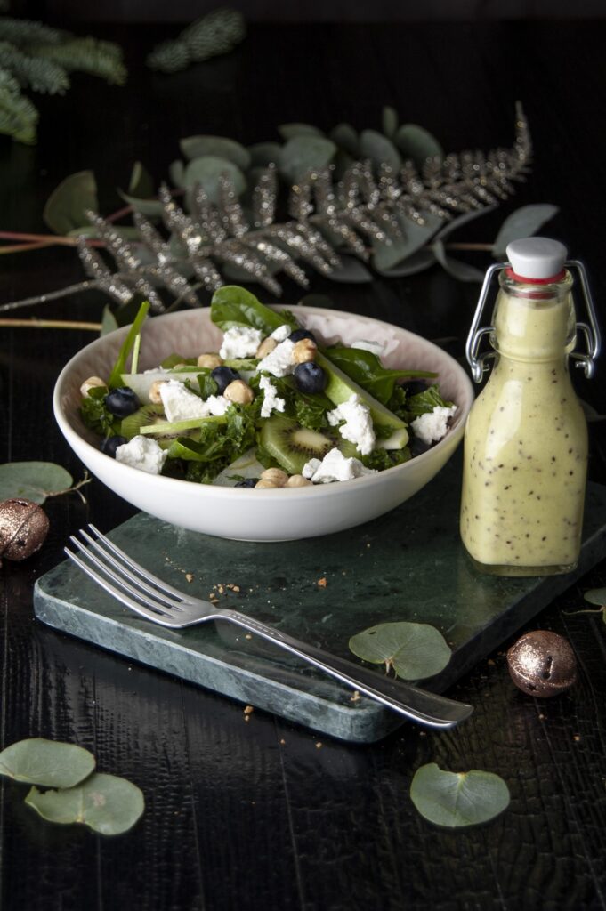 Groene salade met kiwidressing 3